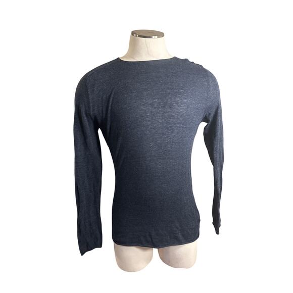 Men M Selected Homme Identity Denton Crew Neck Gray Pullover Sweater Top Cotton - Picture 2 of 8